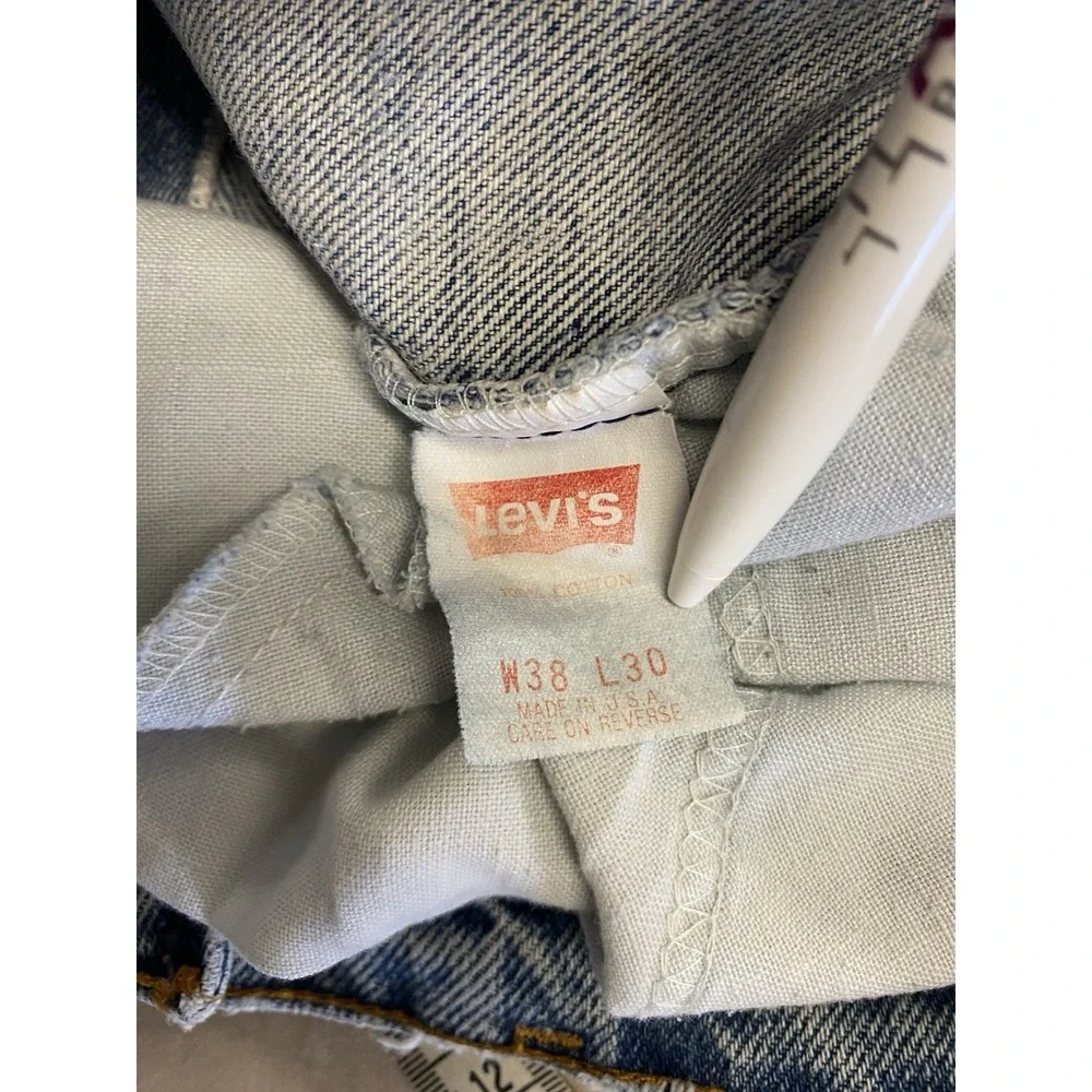Vintage Levi Strauss 505 Orange Tab Thrashed Repaired Levi's Jeans‎ Made in USA